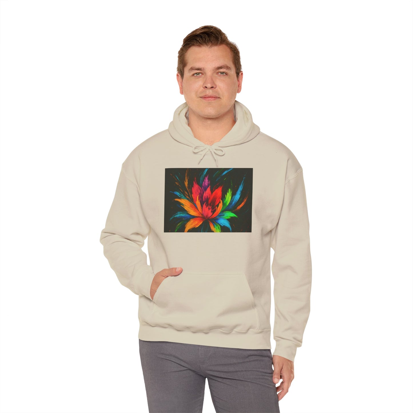 Colorful Lotus Hooded Sweatshirt - Melt Design