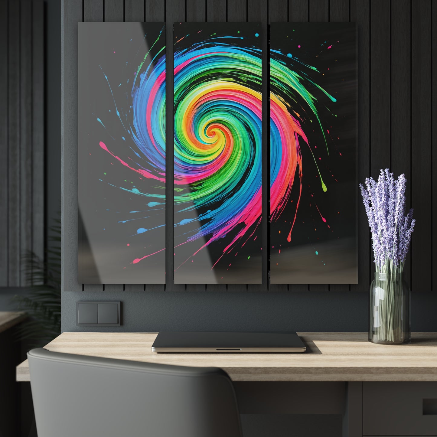 Vibrant Swirl Acrylic Prints (Triptych) - Melt Design