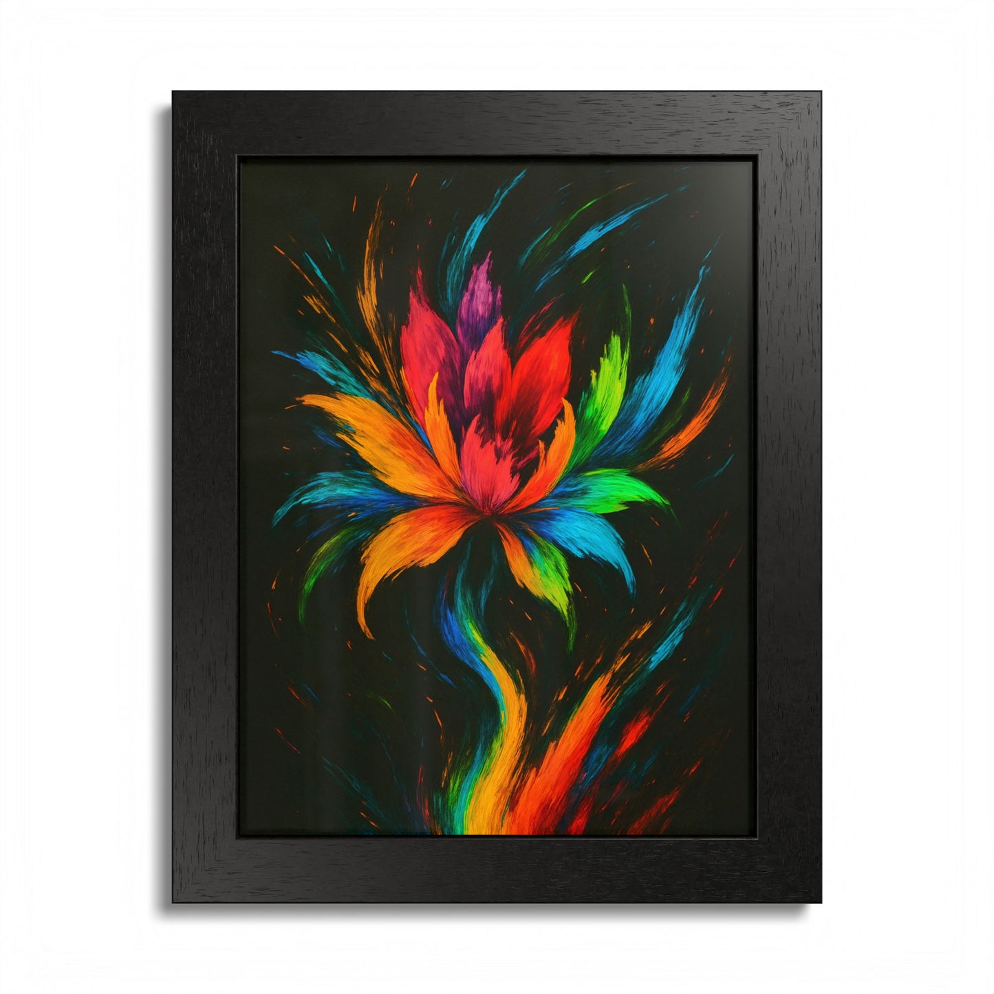 Vibrant Floral Framed Wall Art - Melt Design