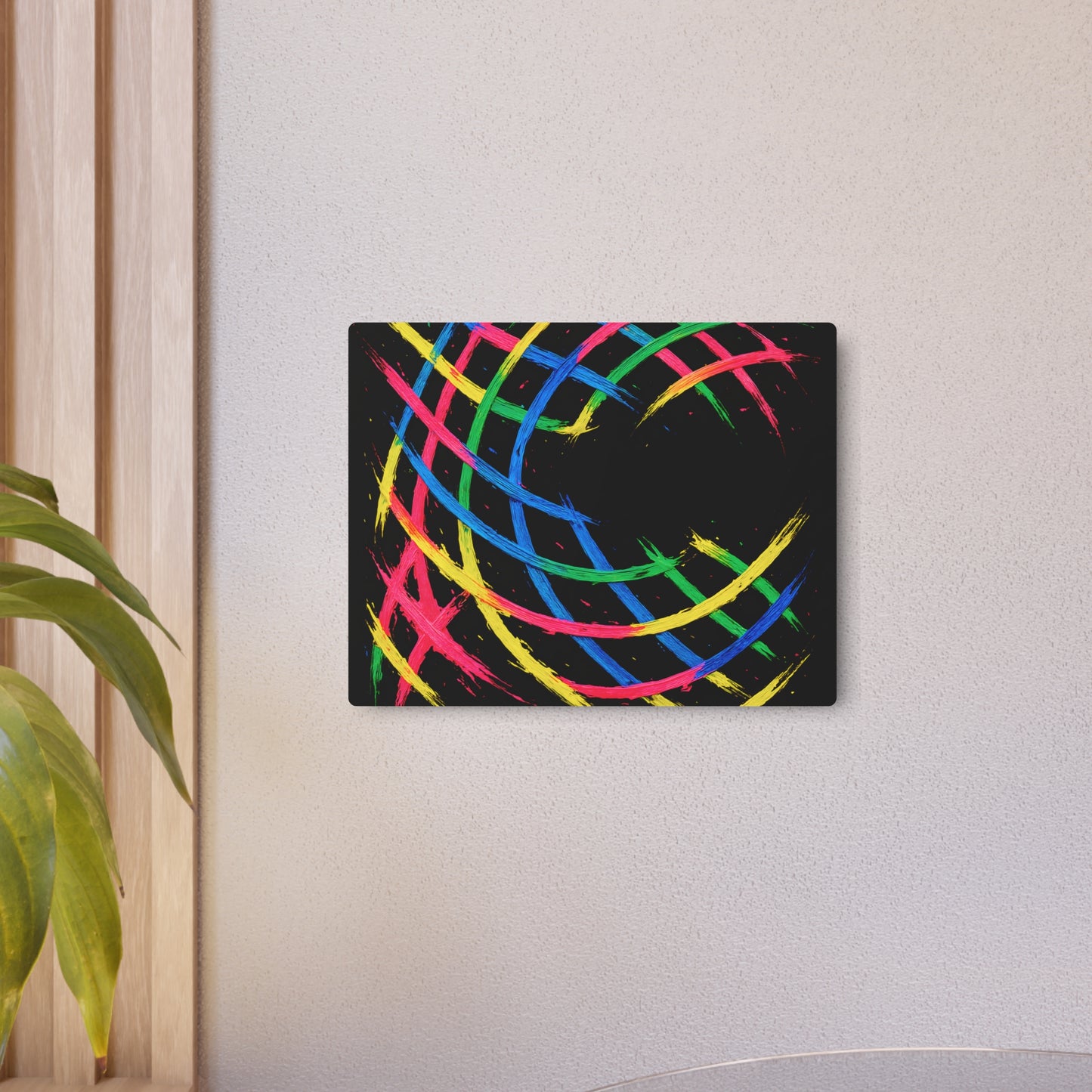 Vibrant Abstract Metal WallArt - Weave Design