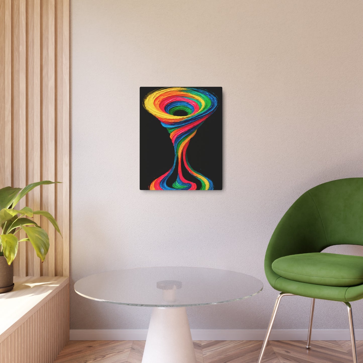 Colorful Swirl Metal Art - Cyclone Design