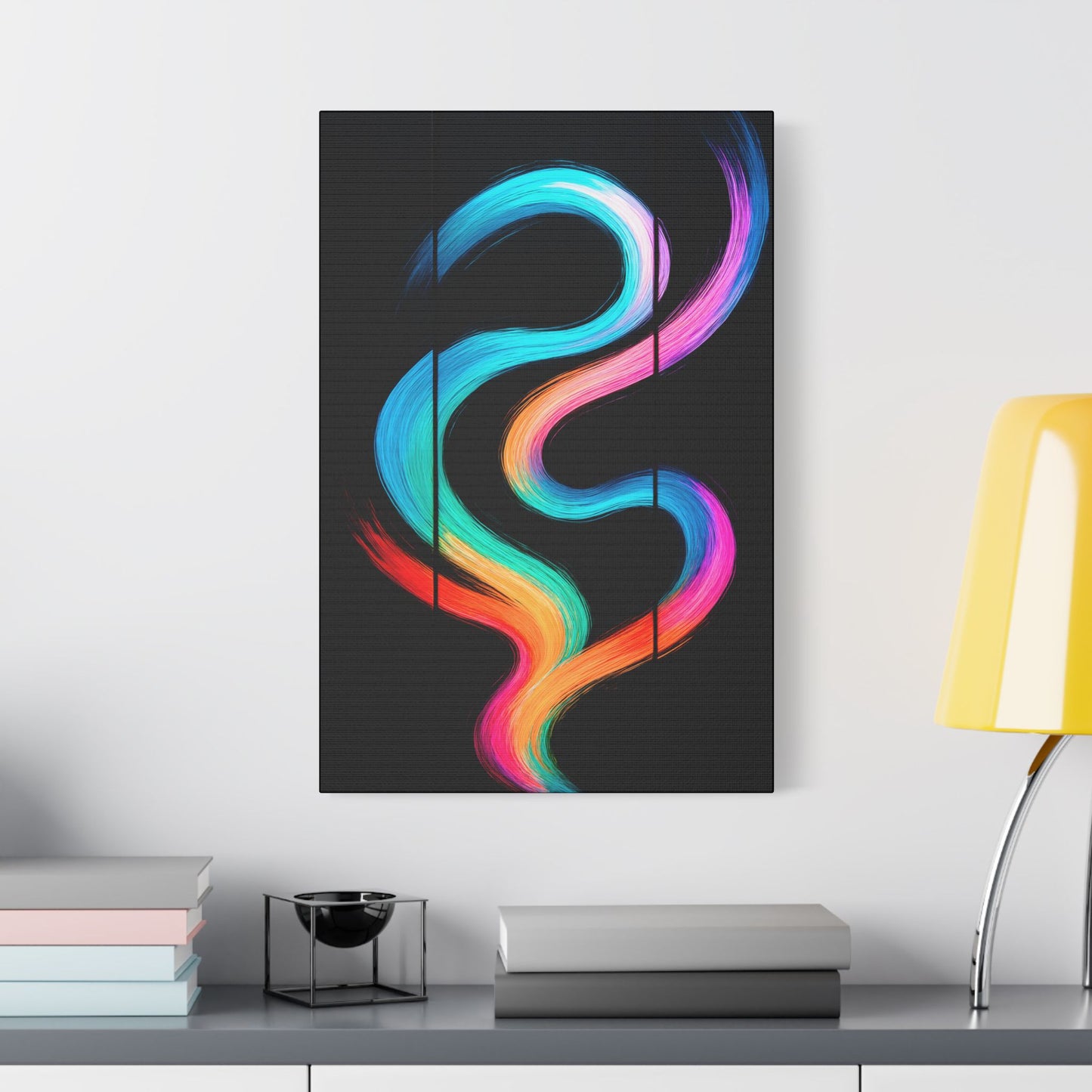 Stretched Canvas Colorful Abstract Wall Decor - Weave Design