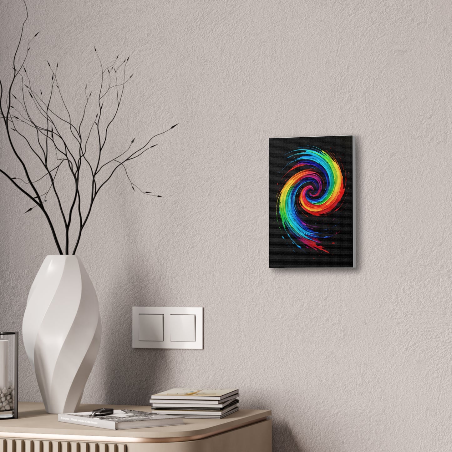 Colorful Swirl Canvas Art - Cyclone Design