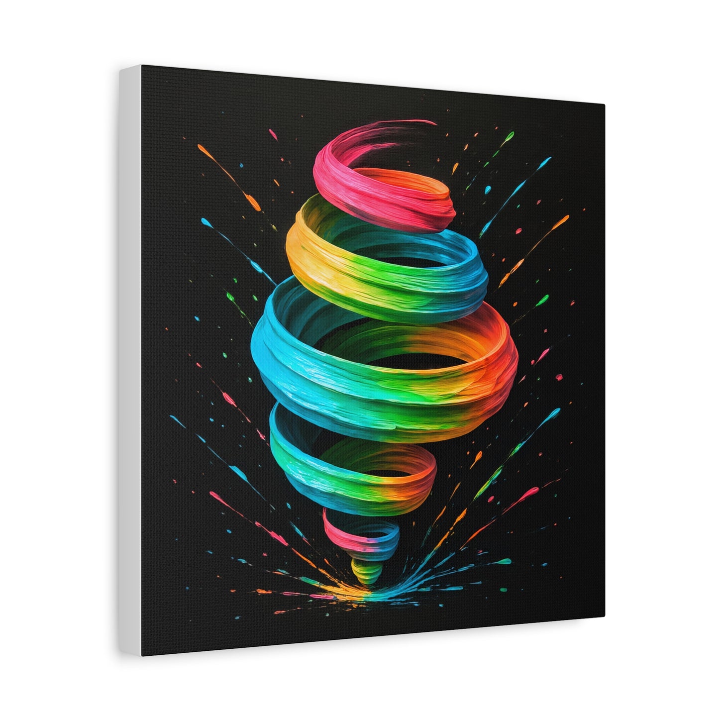 Vibrant Swirl Canvas Art - Cyclone Design