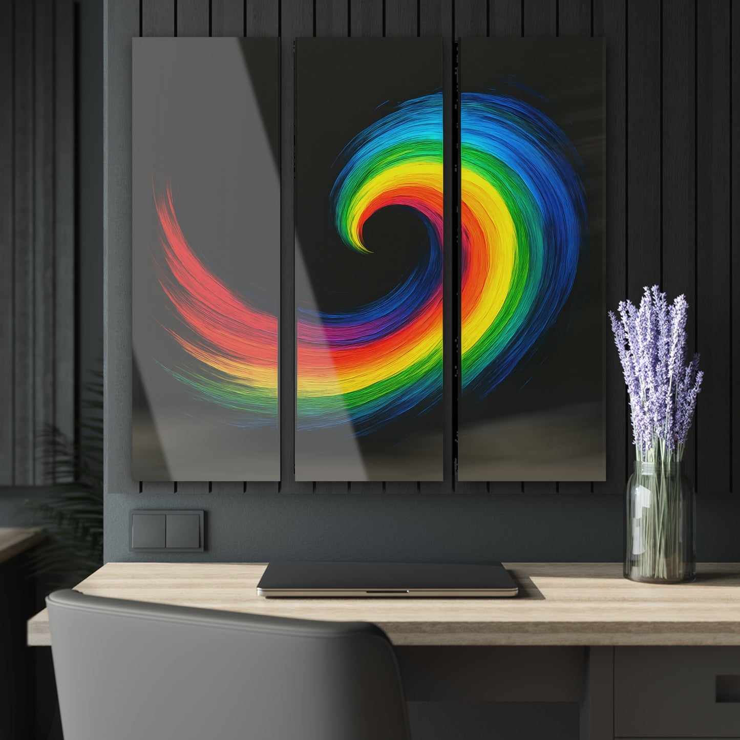 Modern Triptych Art Acrylic Prints - Cyclone Design