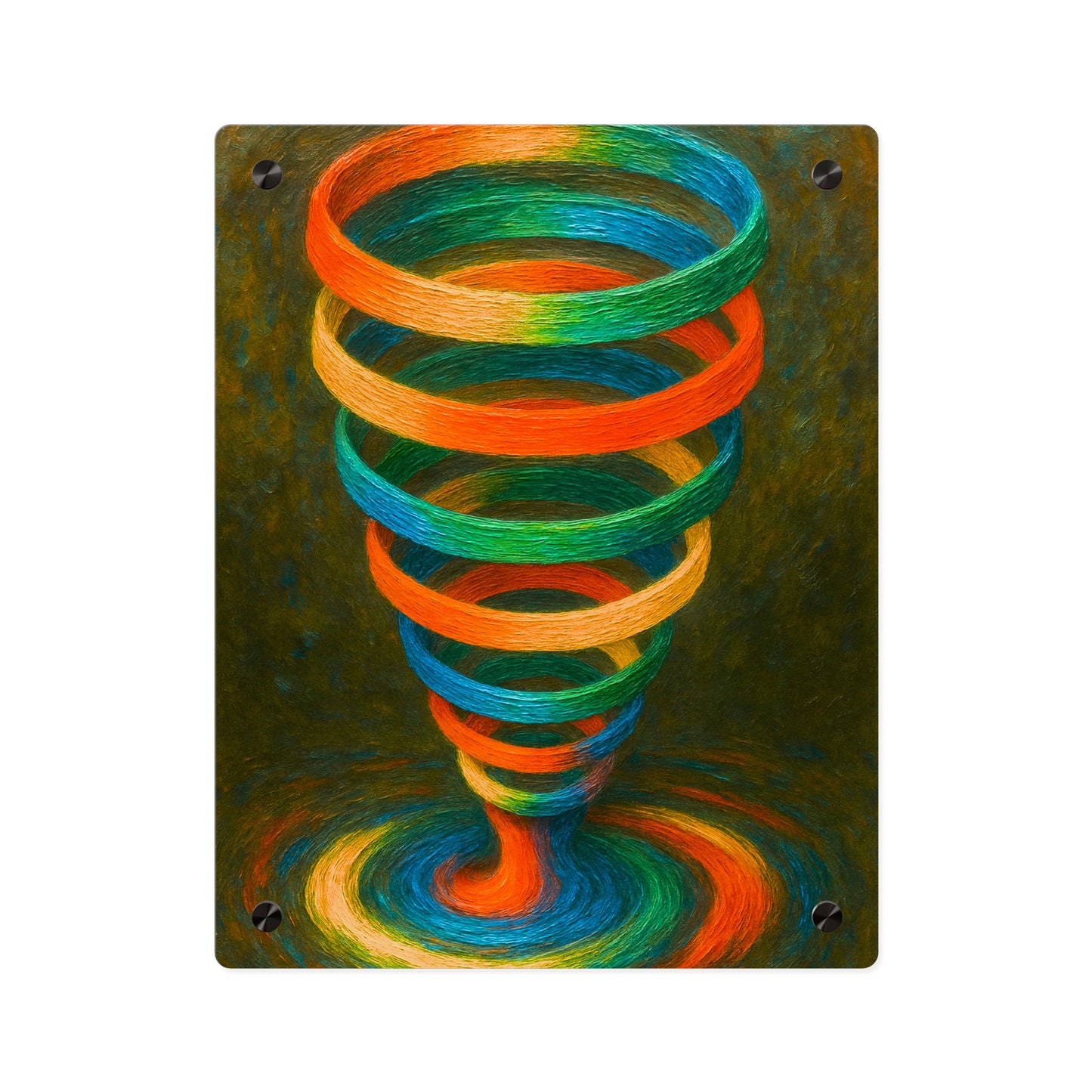 Colorful Swirl Acrylic Wall Art - Cyclone Design