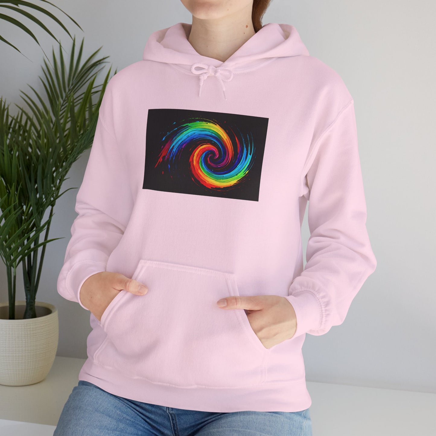 Colorful Swirl Hooded Sweatshirt - Cyclone Design