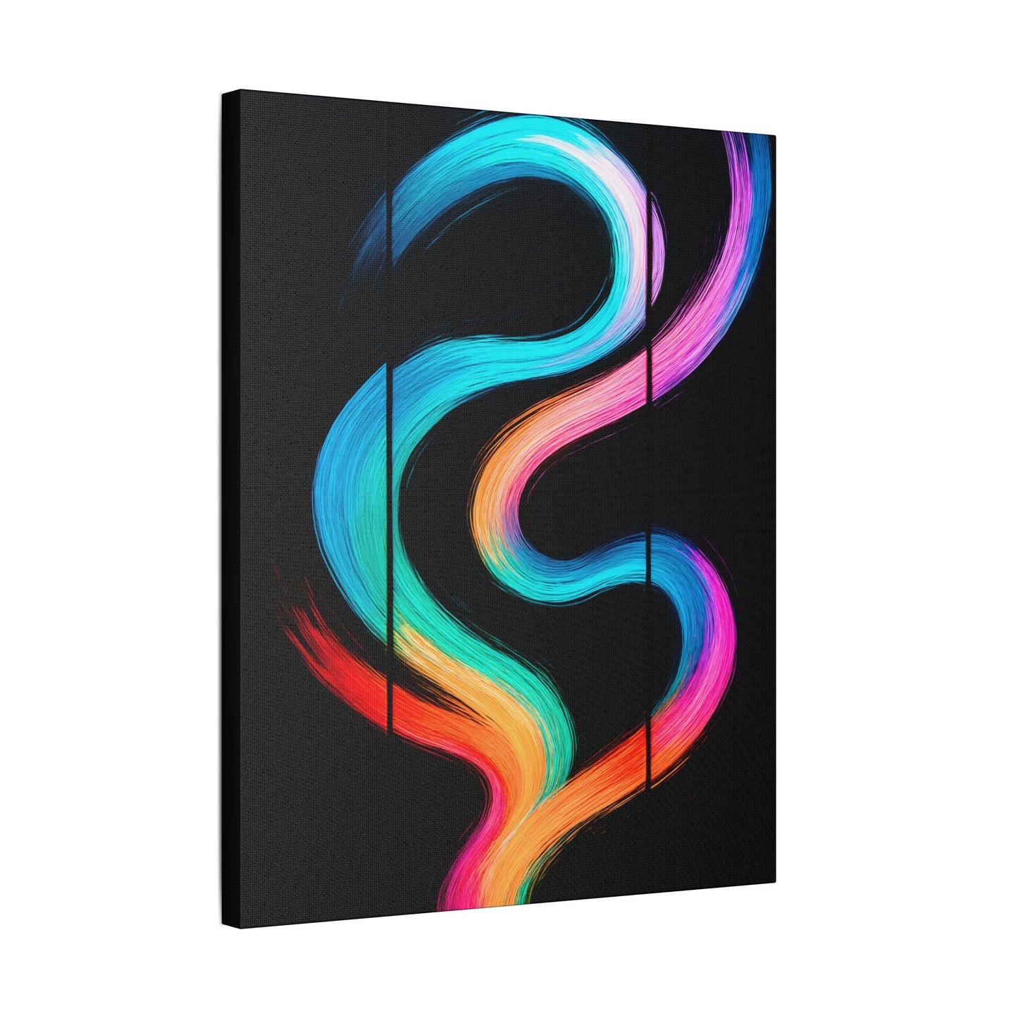 Stretched Canvas Colorful Abstract Wall Decor - Weave Design