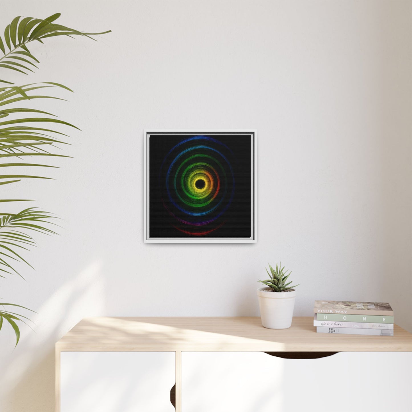 Framed Colorful Ripple Art Print - Cyclone Design