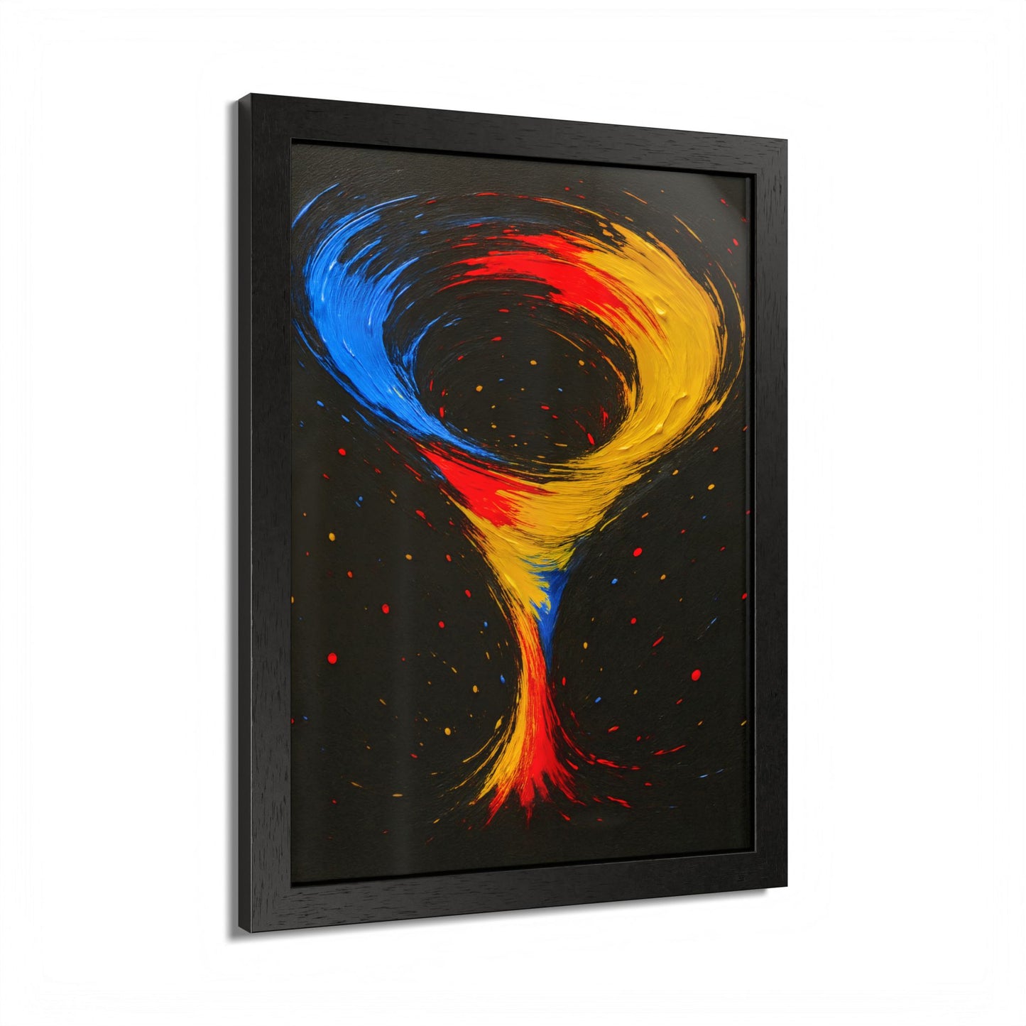 Vibrant Tornado Wooden Framed Wall Art - Cyclone Design