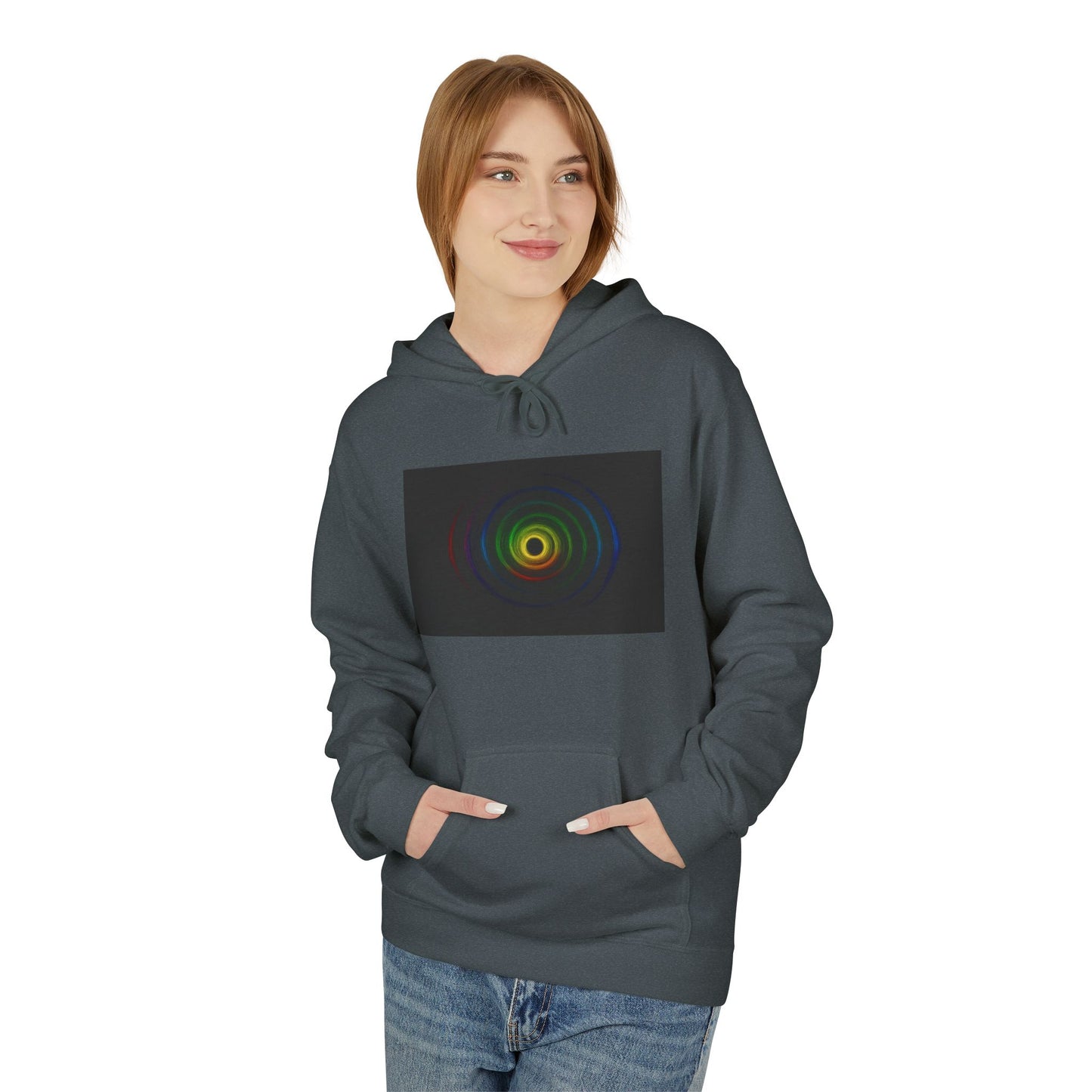 Colorful Wave Graphic Fleece Unisex Hoodie - Cycone Design