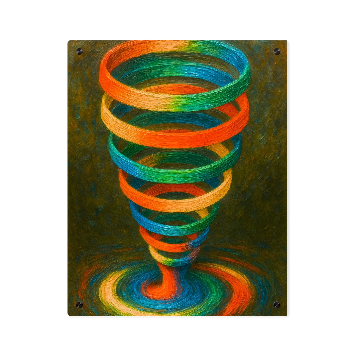 Colorful Swirl Acrylic Wall Art - Cyclone Design