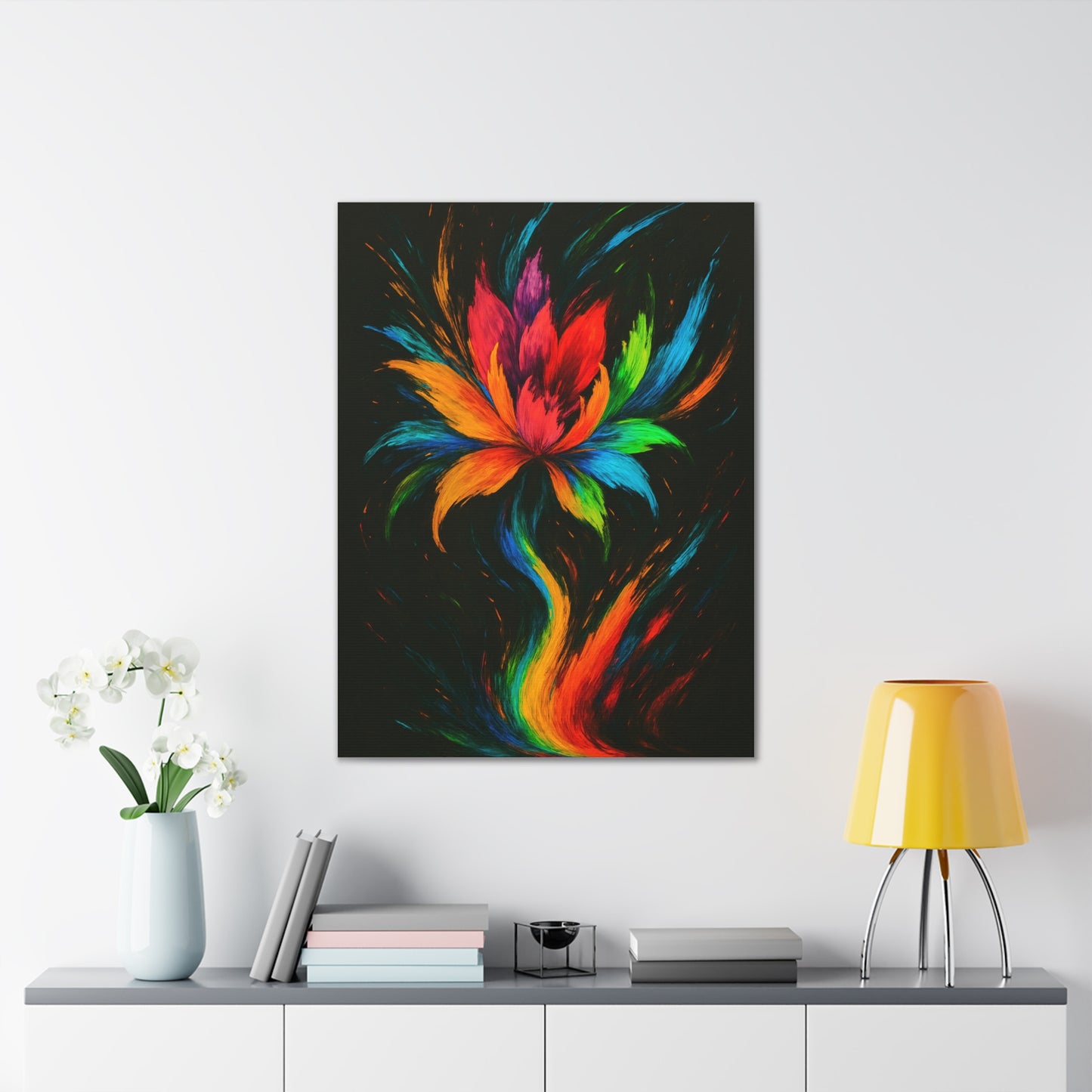 Vibrant Floral Canvas Art - Melt Design