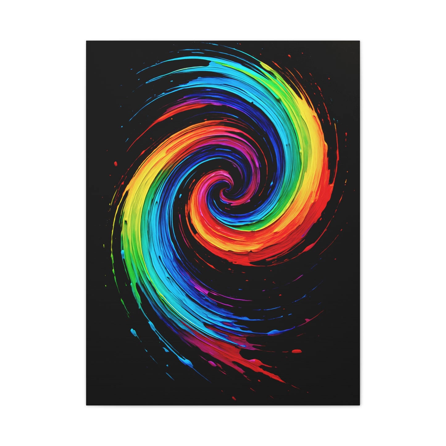 Colorful Swirl Canvas Art - Cyclone Design