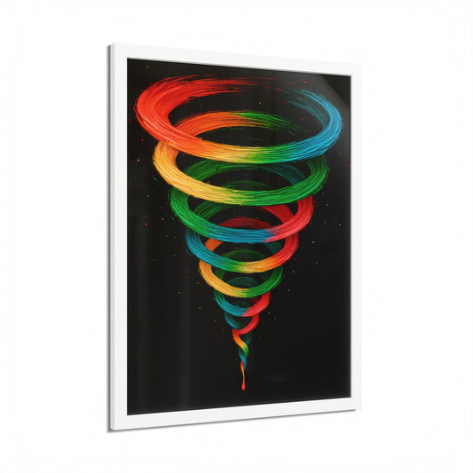 Colorful Spiral Art Print - Cyclone Design