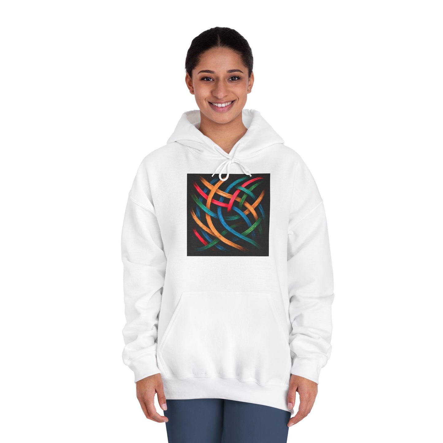 Unisex Comfort Abstract Hoodie - Weave Design