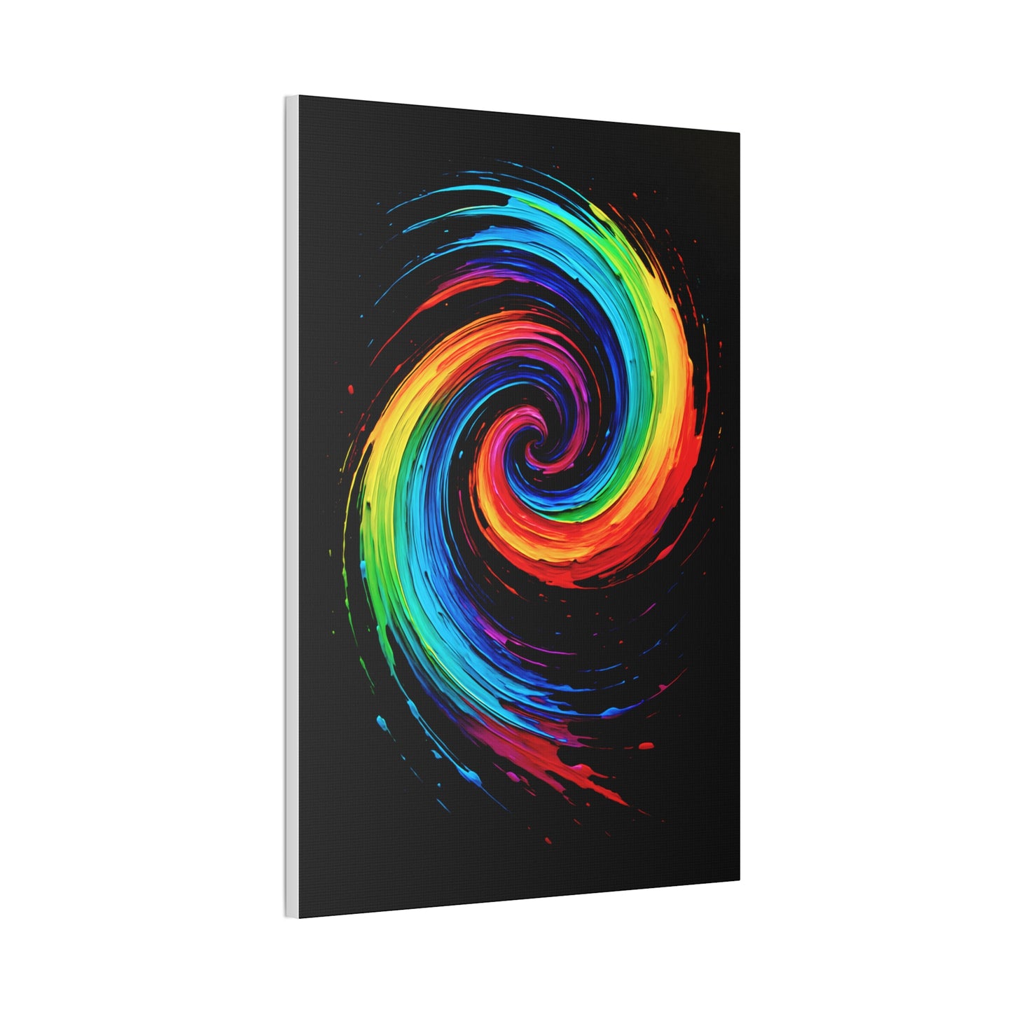 Colorful Swirl Canvas Art - Cyclone Design