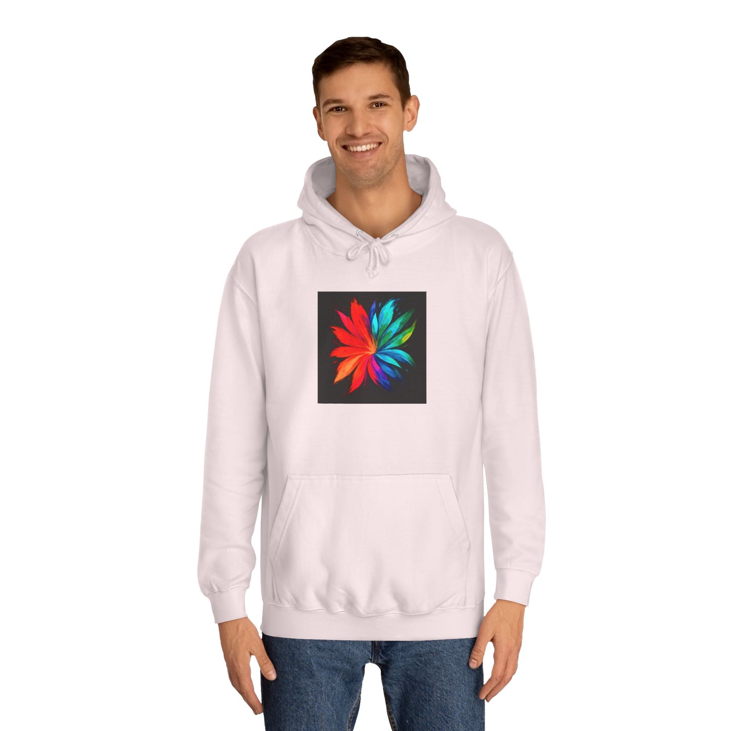Colorful Bloom Unisex College Hoodie - Melt Design