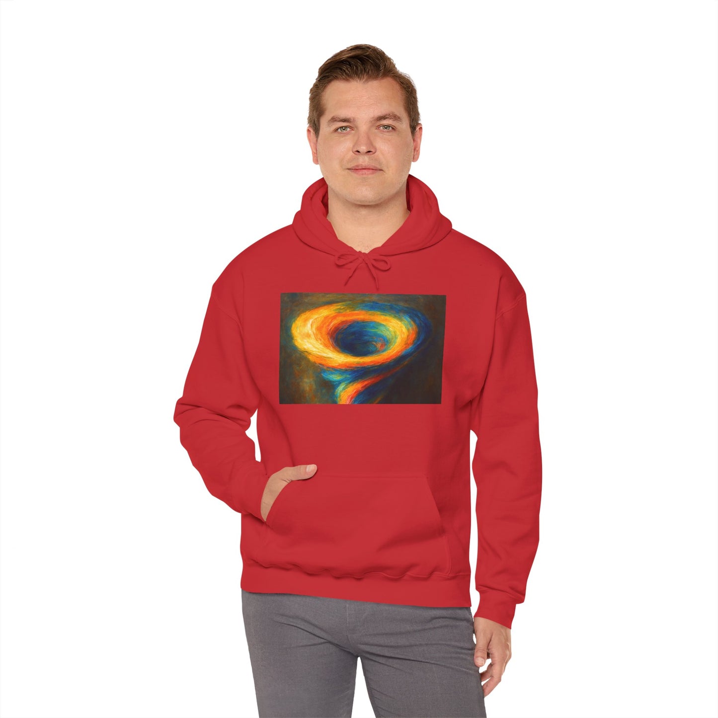 Colorful Whirlwind Unisex Hoodie - Cyclone Design
