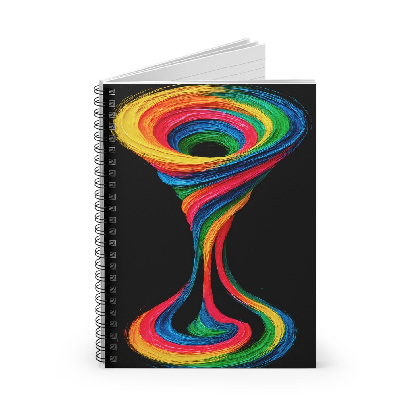Vibrant Art Spiral Notebook - Cyclone Design