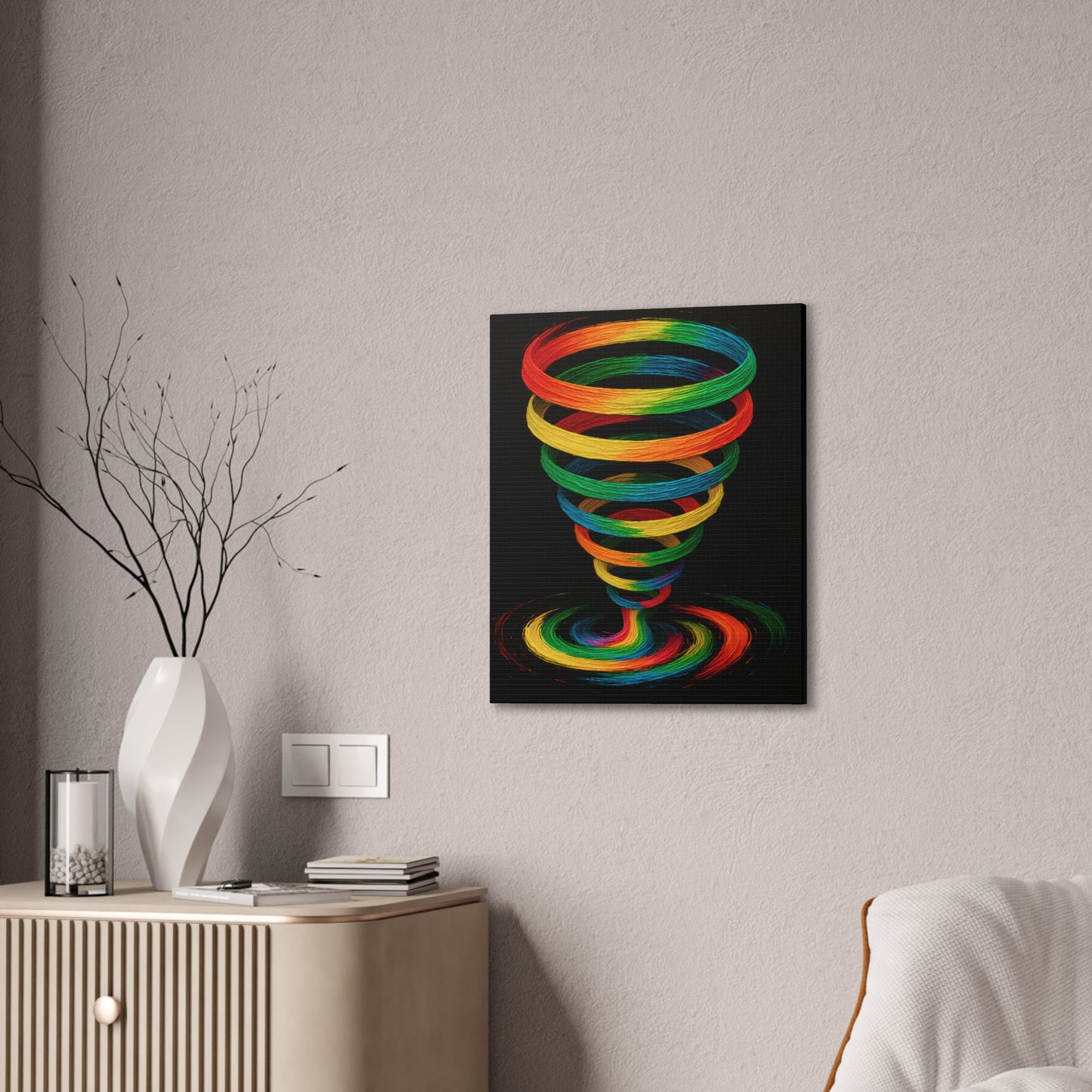 Vibrant Tornado Canvas Art - Cyclone Design