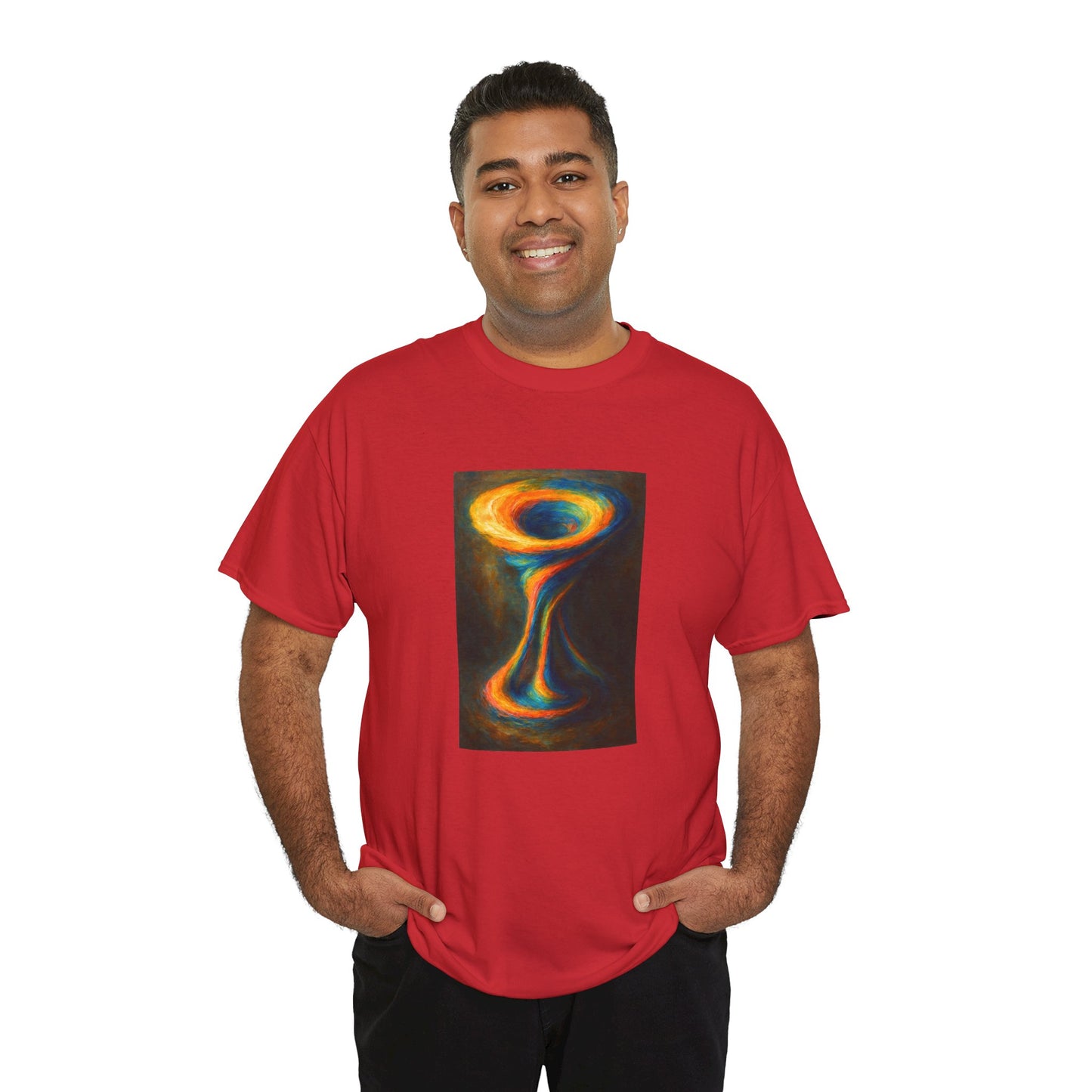 Casual Wear Colorful Abstract Art Unisex Tee - Cyclone Design