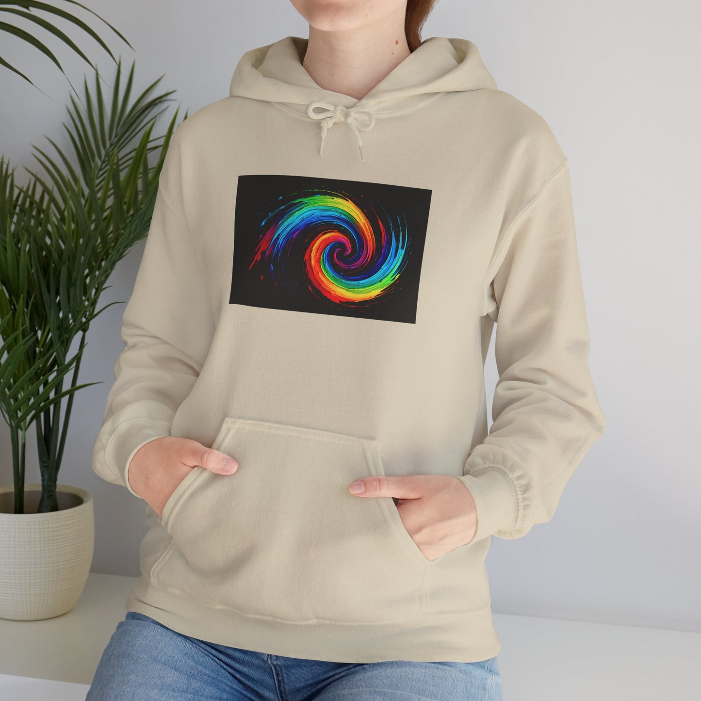 Colorful Swirl Hooded Sweatshirt - Cyclone Design