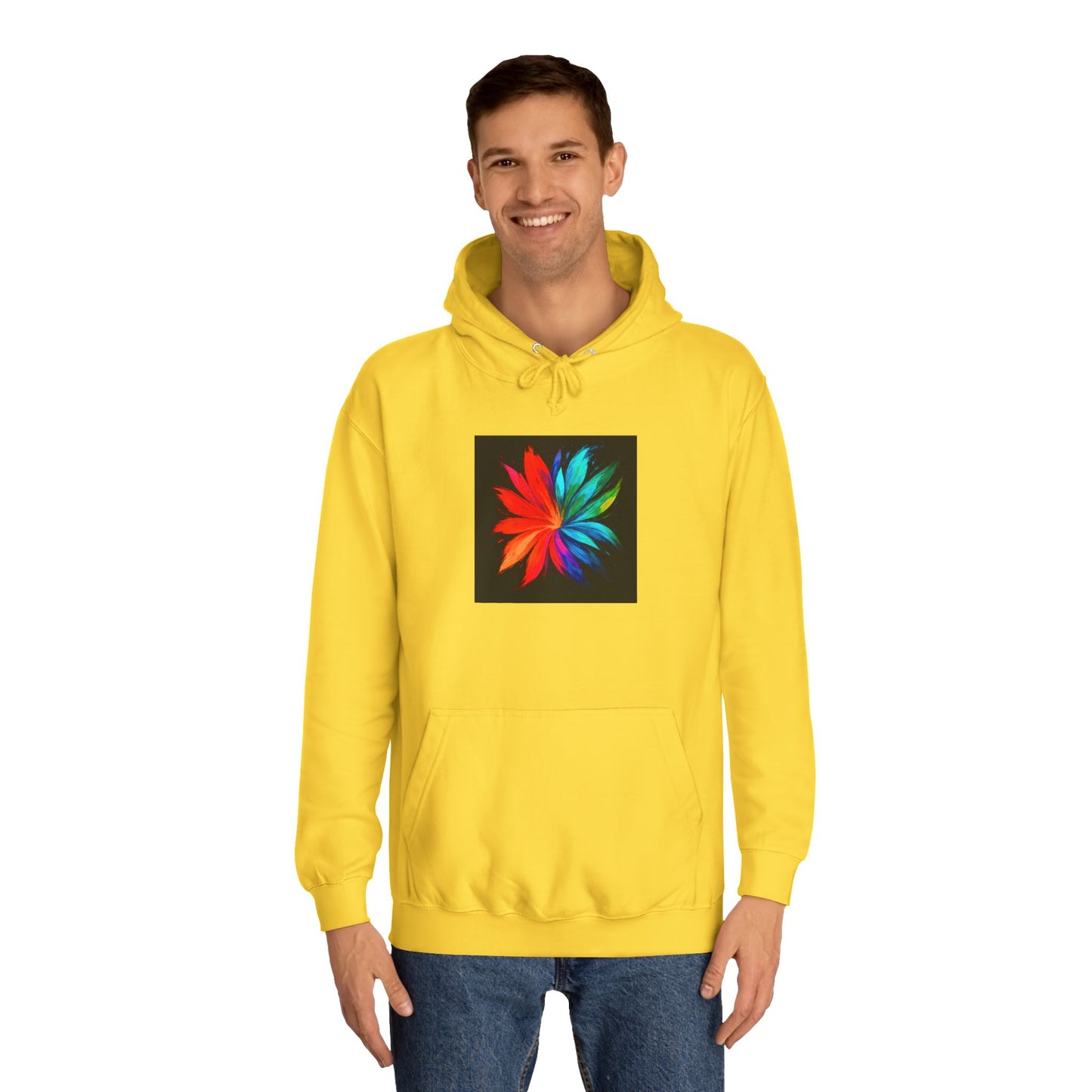 Colorful Bloom Unisex College Hoodie - Melt Design