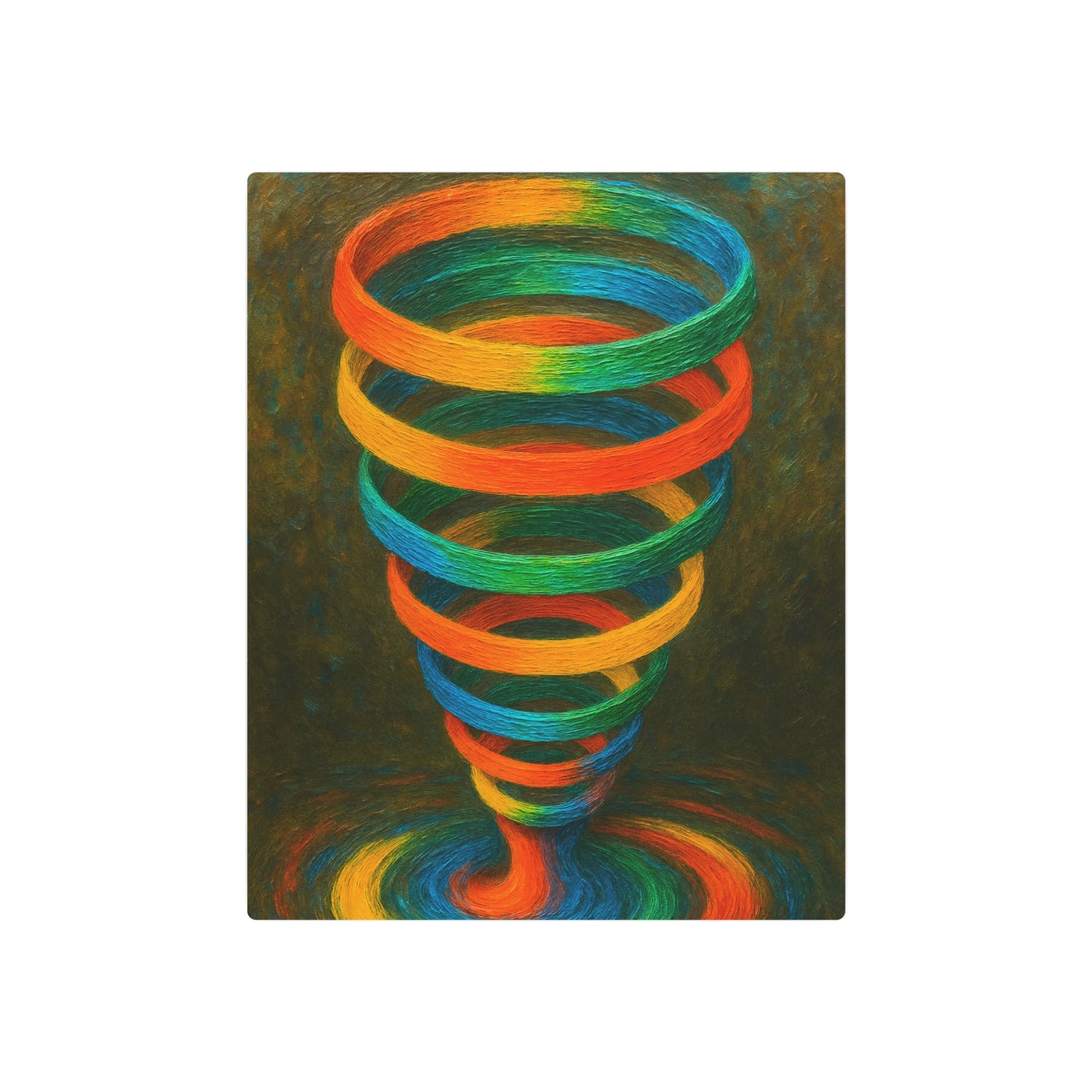 Vibrant Metal Wall Art - Cyclone Design