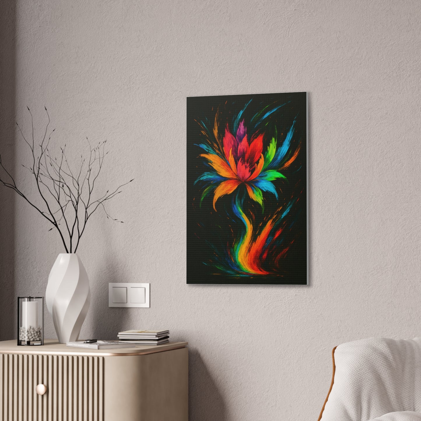Vibrant Floral Canvas Art - Melt Design