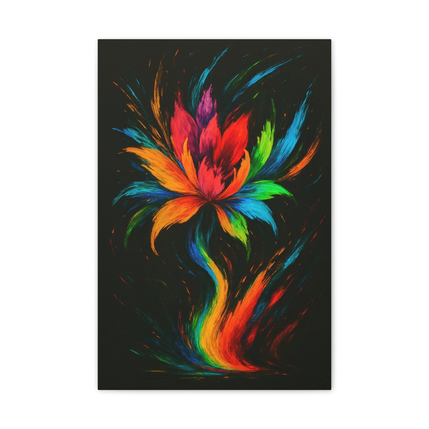 Vibrant Floral Canvas Art - Melt Design