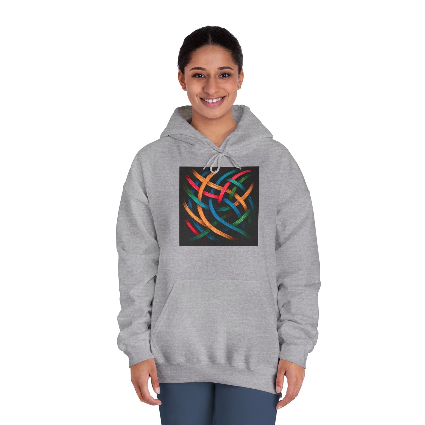 Unisex Comfort Abstract Hoodie - Weave Design