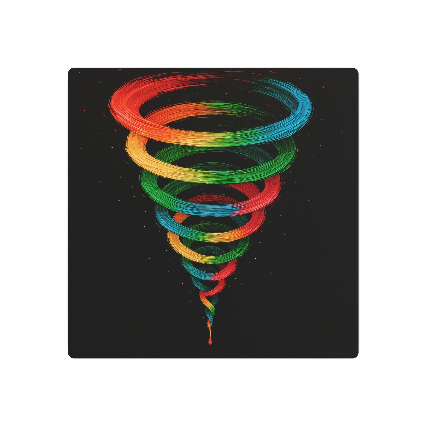 Vibrant Tornado Metal Art - Cyclone Design