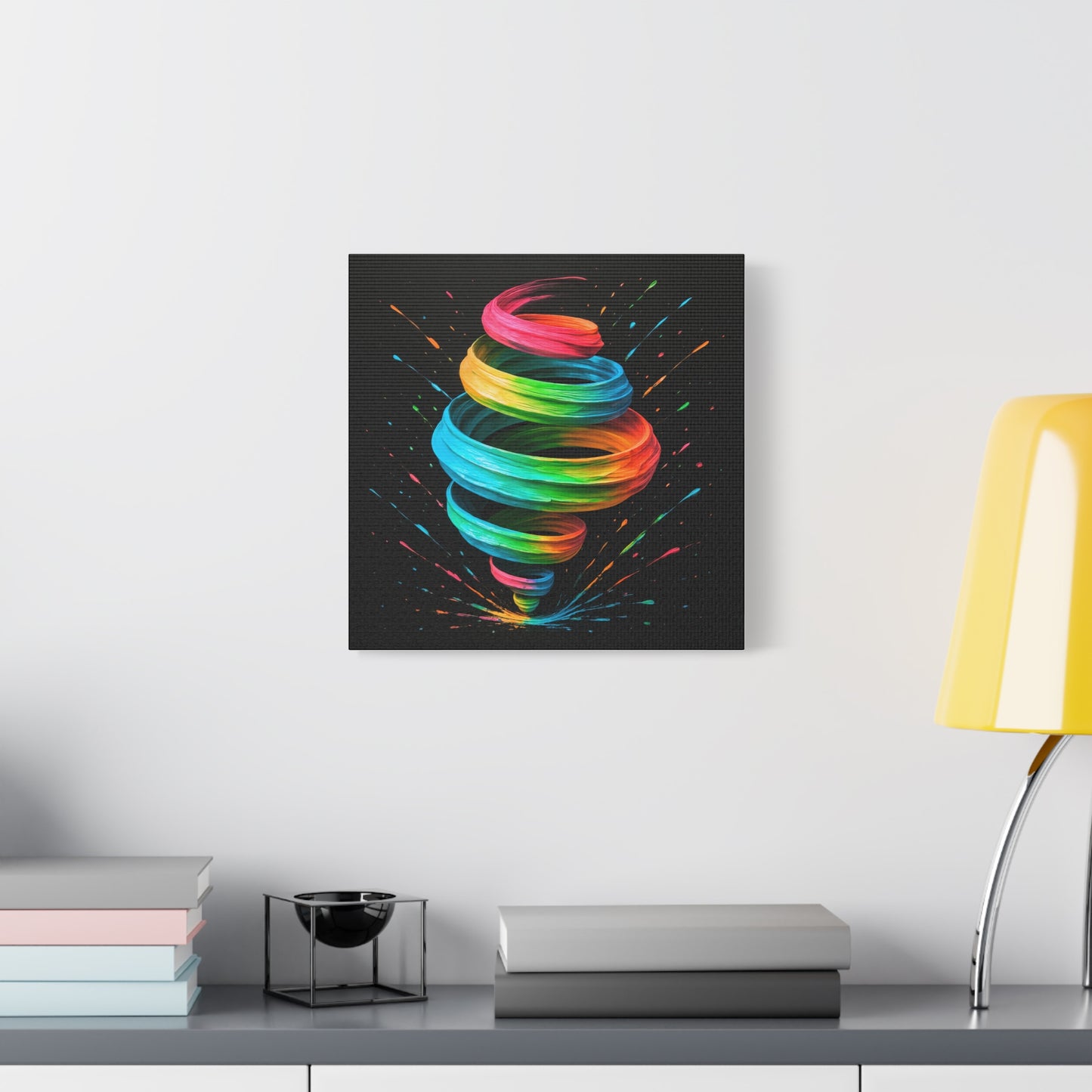 Vibrant Swirl Canvas Art - Cyclone Design