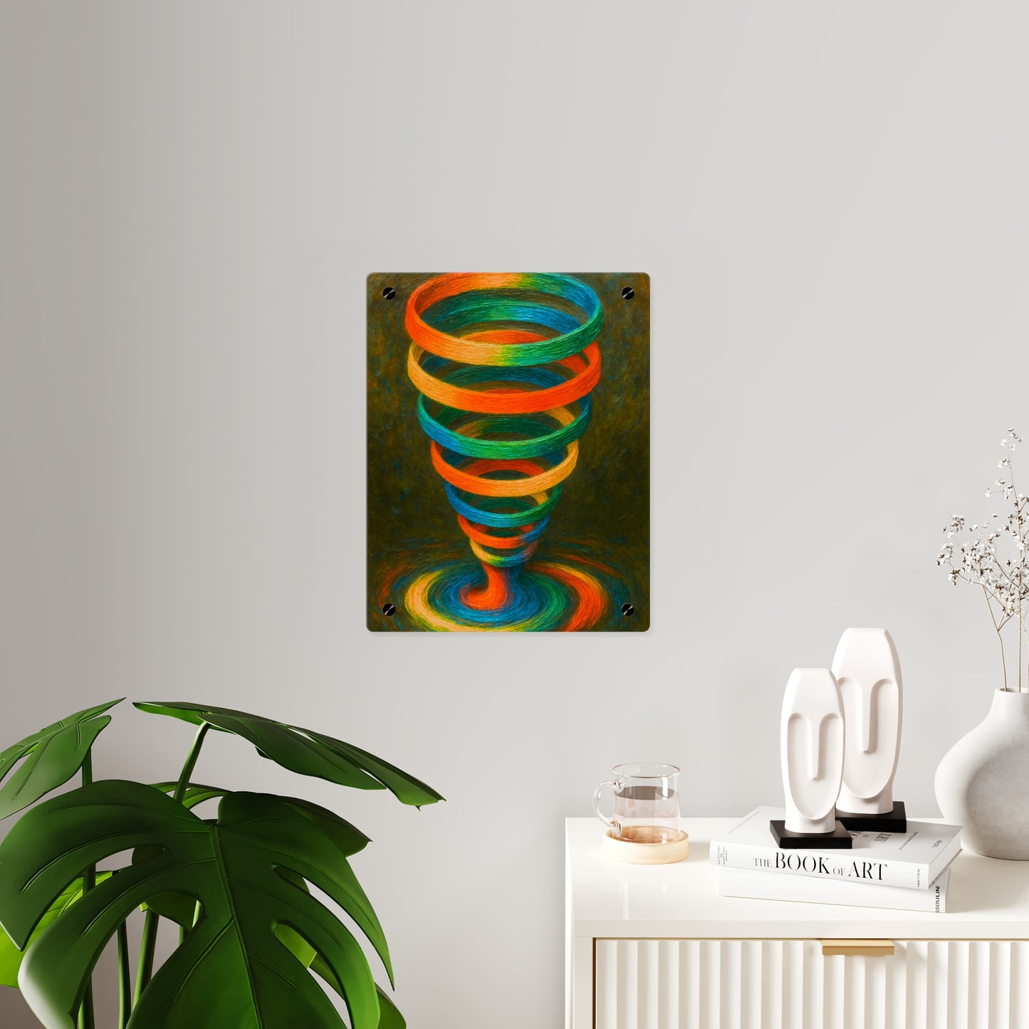 Colorful Swirl Acrylic Wall Art - Cyclone Design