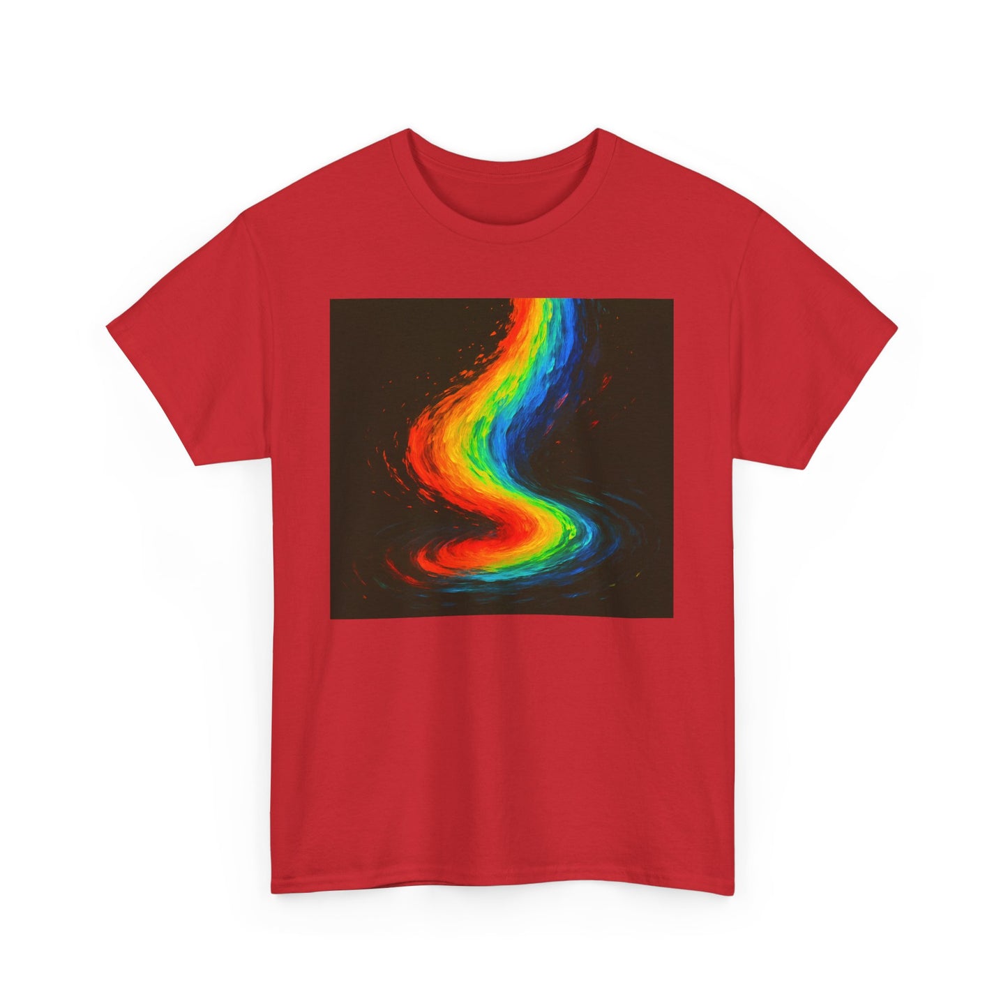 Rainbow Swirl Unisex Heavy Cotton Tee - Melt Design