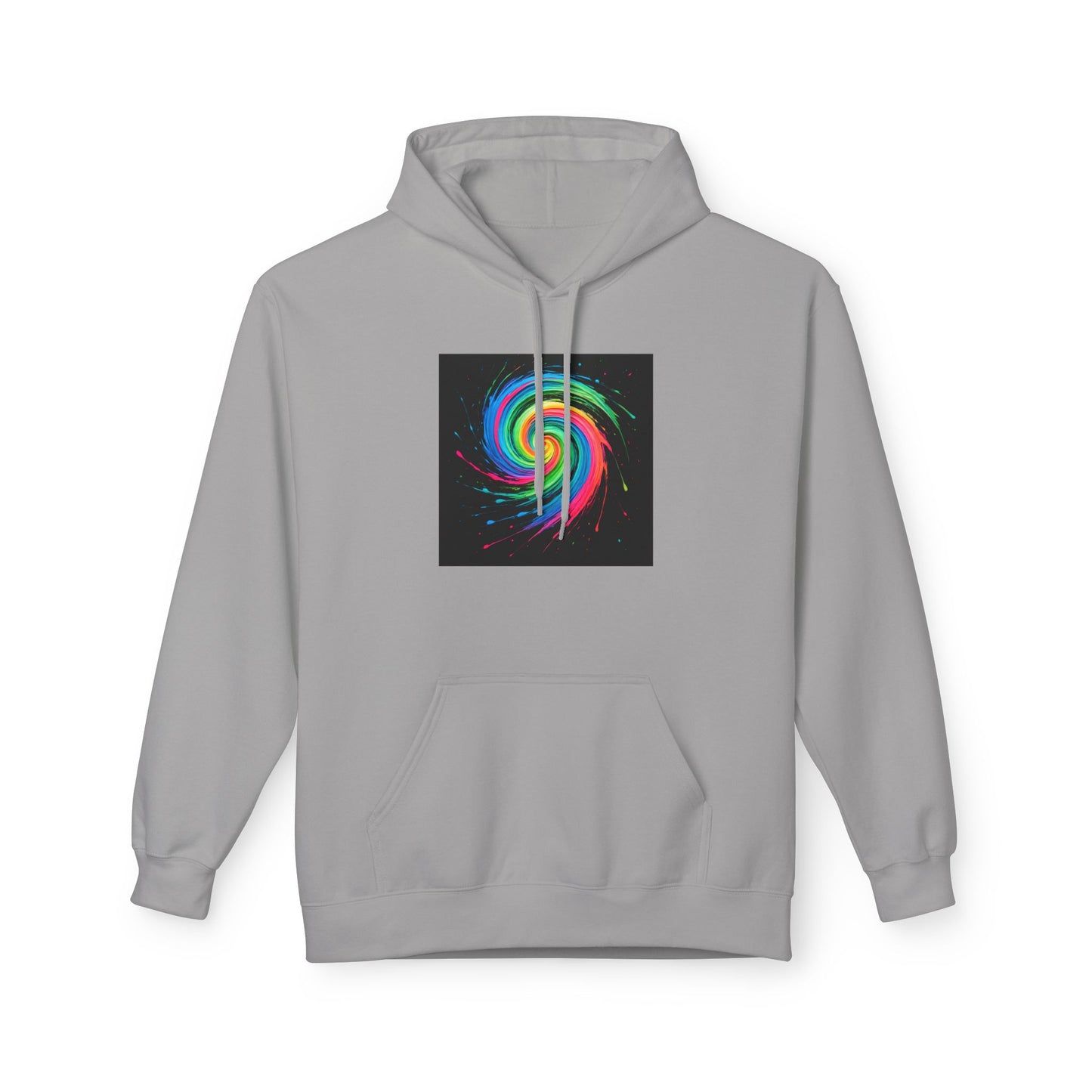 Colorful Spiral Art Fleece Hoodie - Melt Design