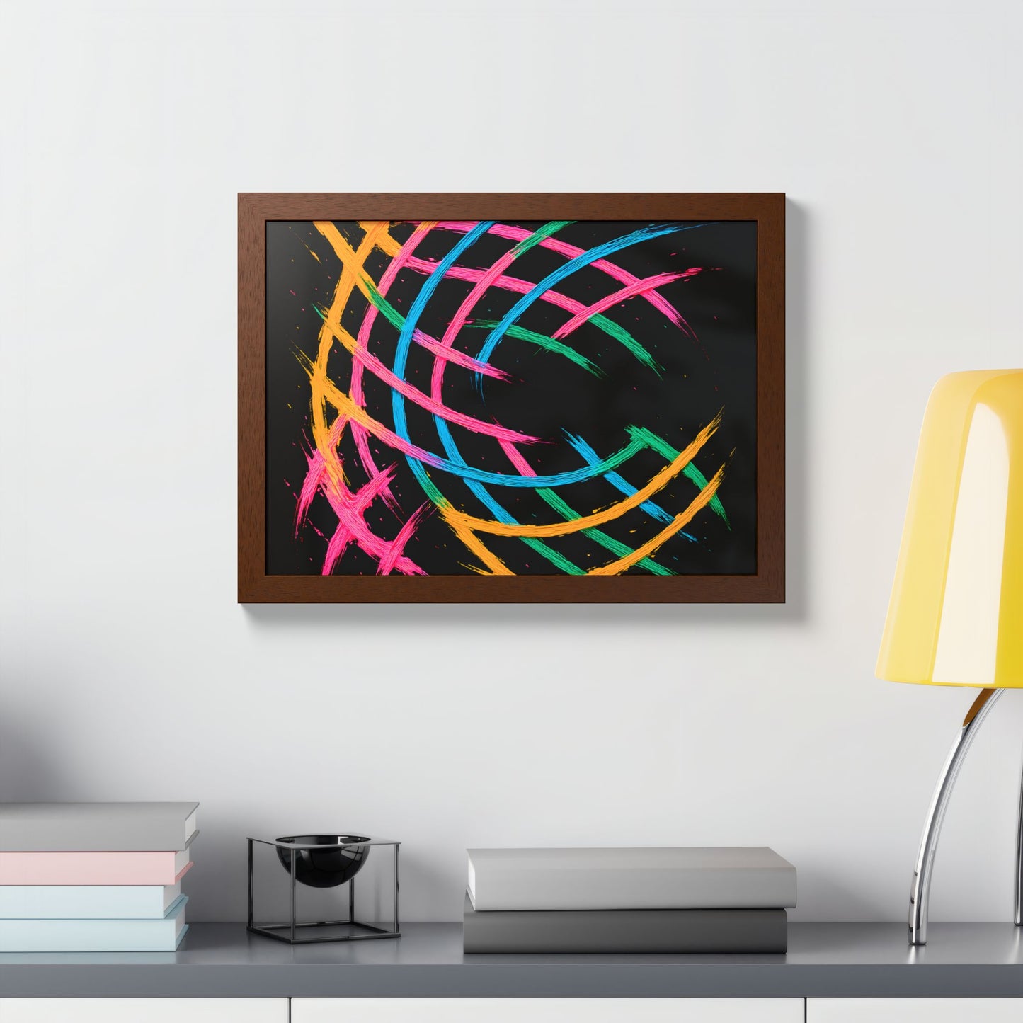 Colorful Abstract Framed Wall Art - Weave Design