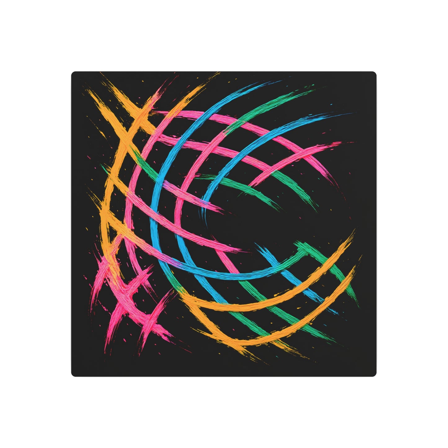 Colorful Wall Décor Metal Art - Weave Design