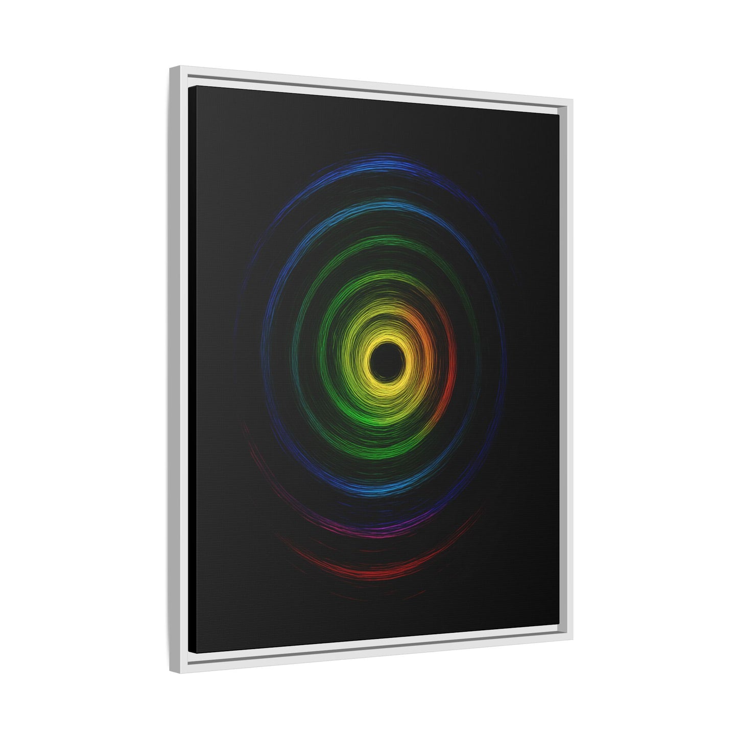 Framed Colorful Ripple Art Print - Cyclone Design