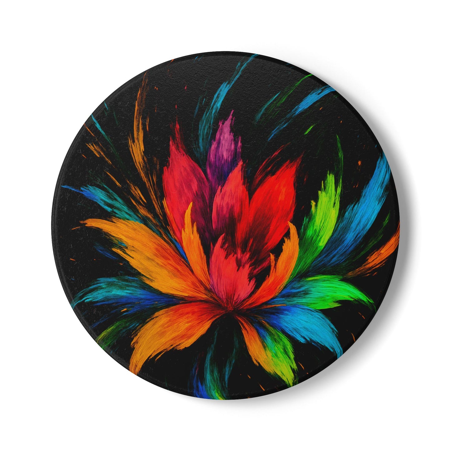 Vibrant Floral Ceramic Coaster - Melt Design