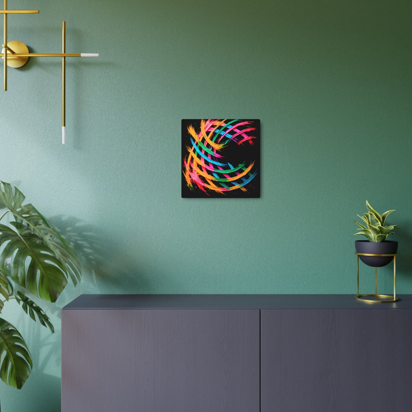 Colorful Abstract Metal Art - Weave Design