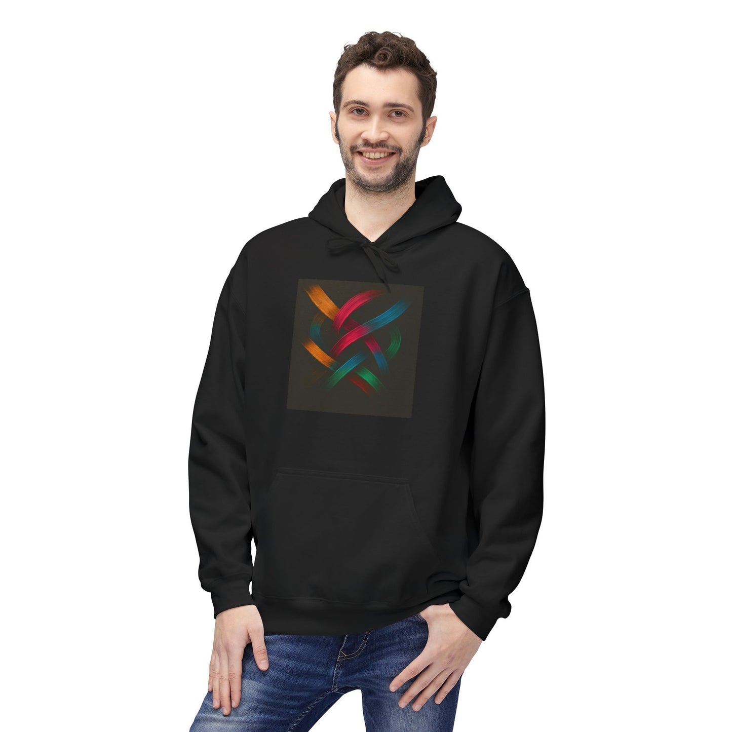 Stylish Unisex Fleece Hoodie - Weave Design
