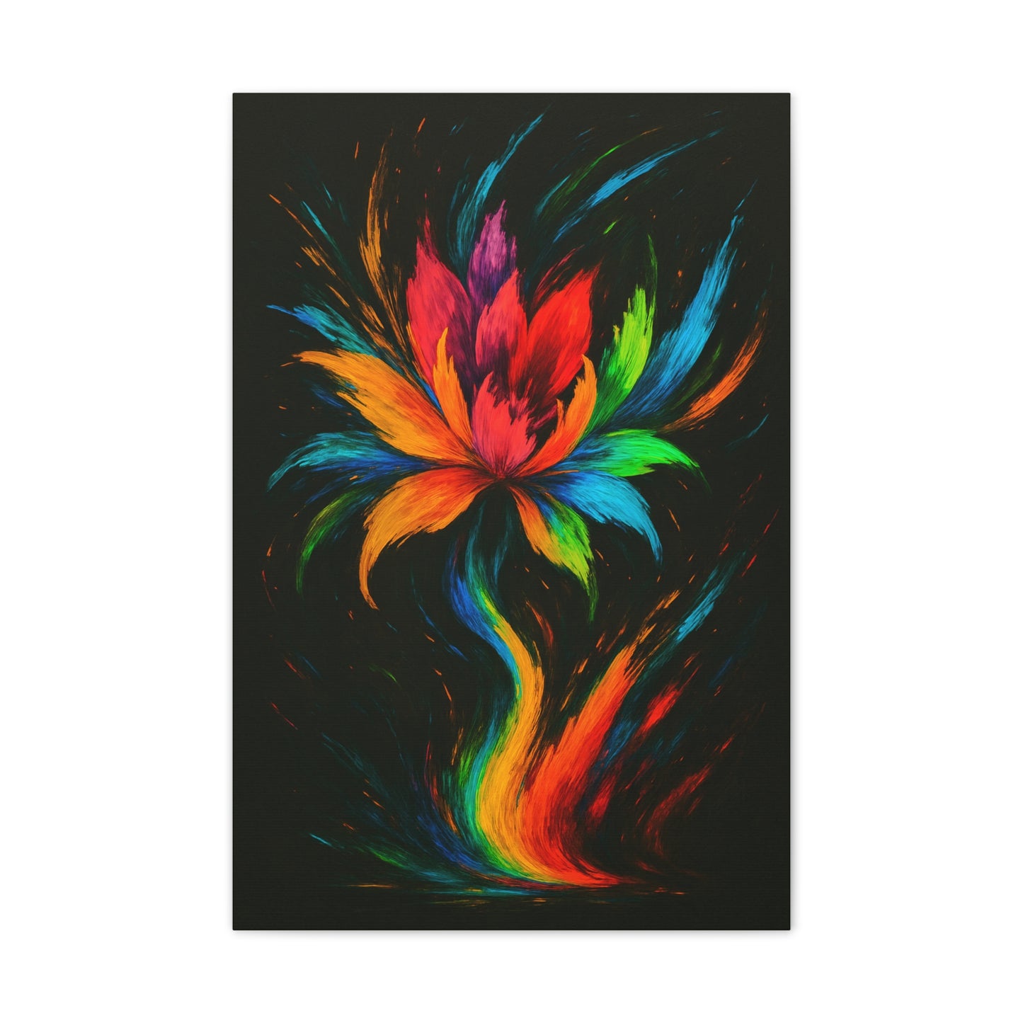 Vibrant Floral Canvas Art - Melt Design