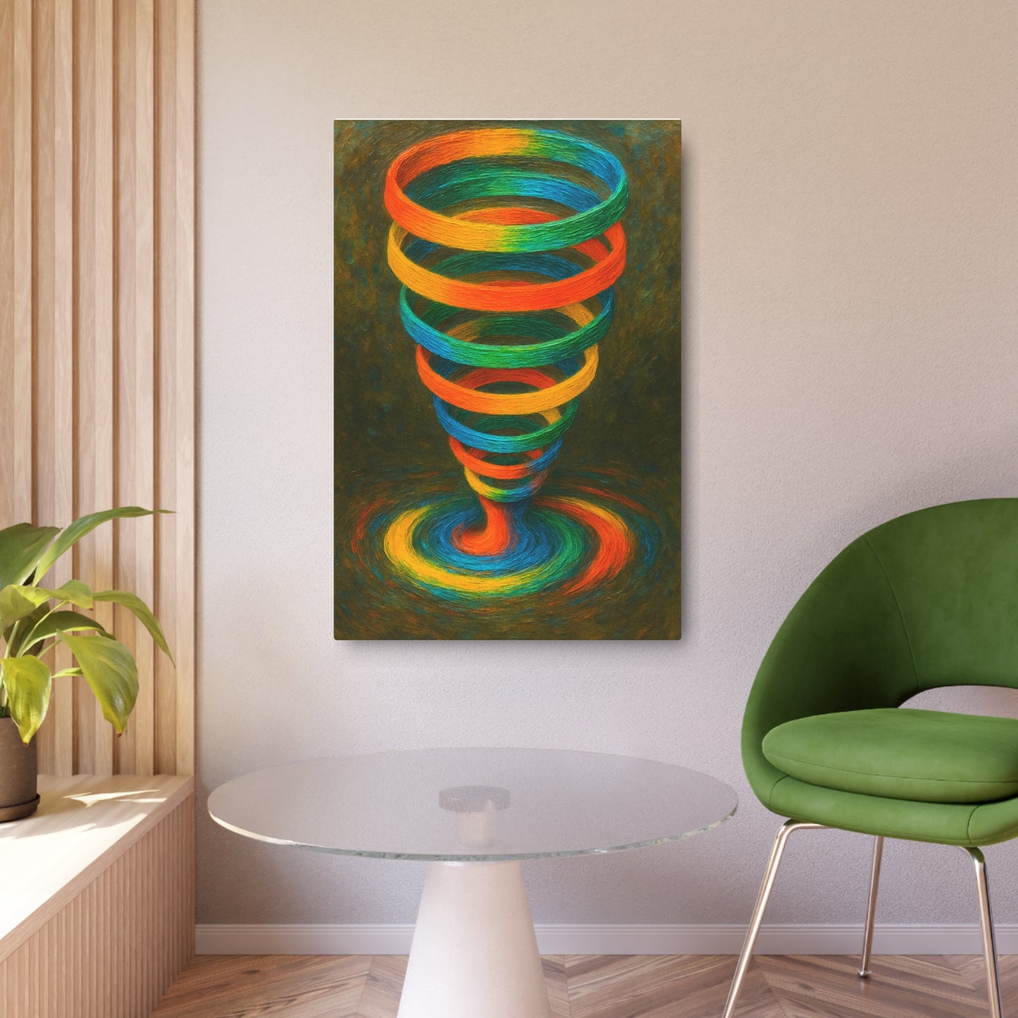 Vibrant Metal Wall Art - Cyclone Design