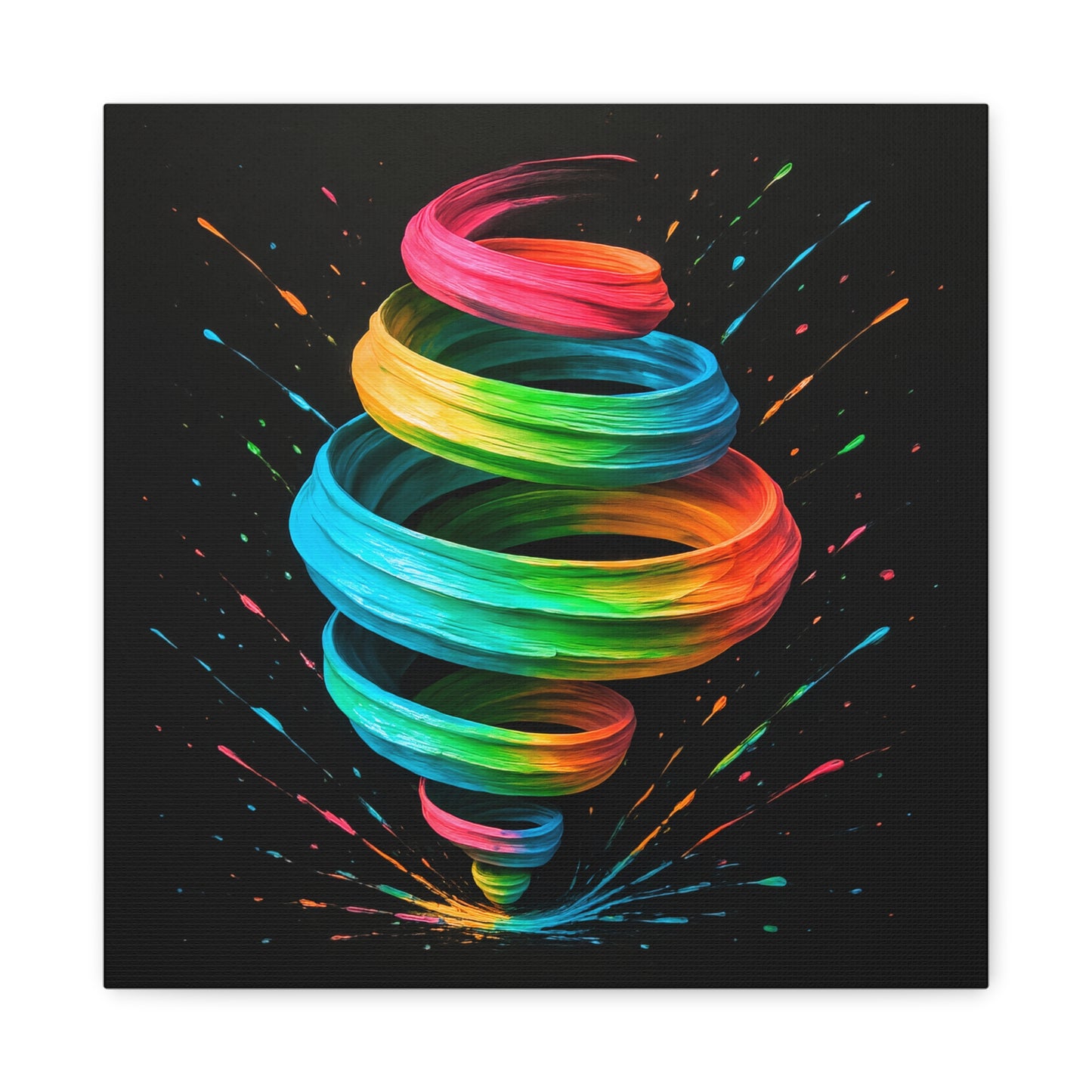 Vibrant Swirl Canvas Art - Cyclone Design