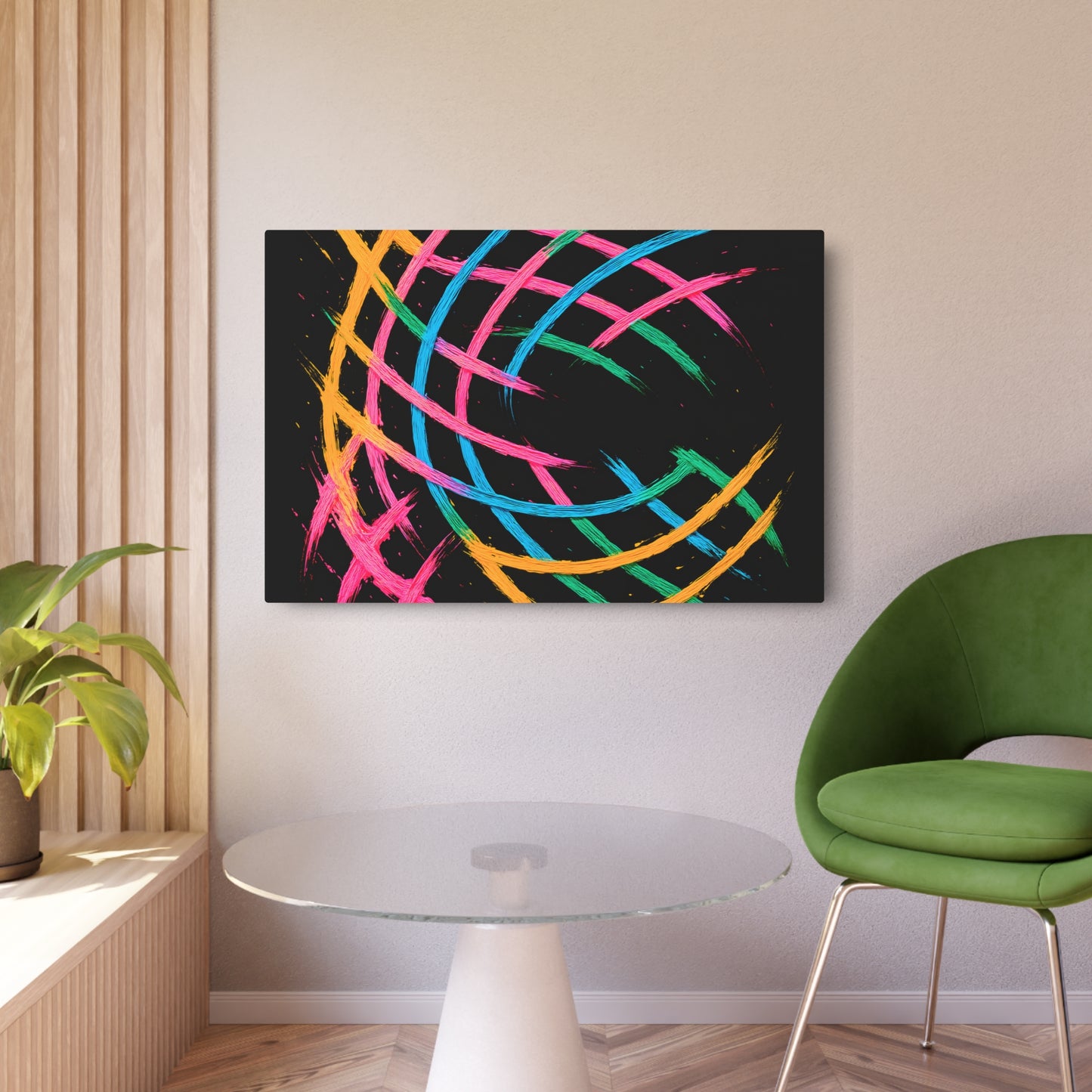Colorful Wall Décor Metal Art - Weave Design