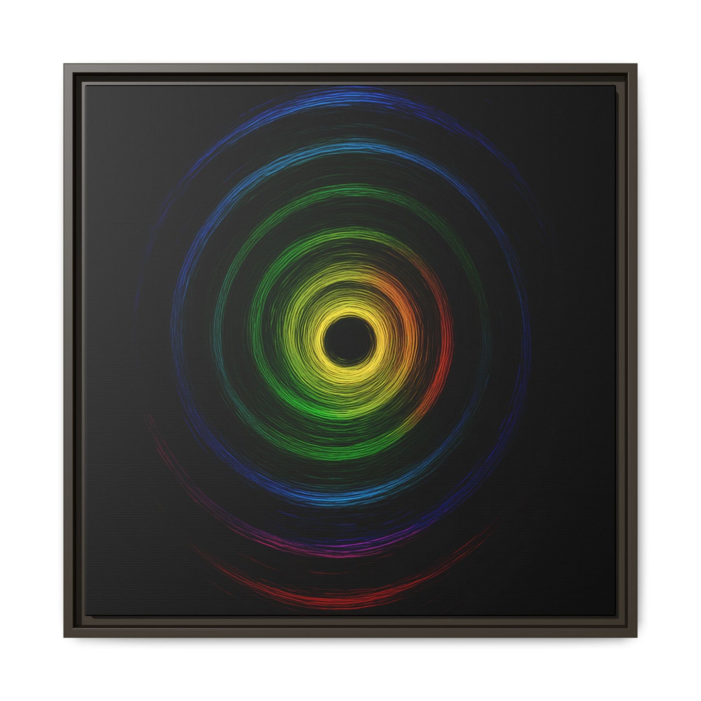 Framed Colorful Ripple Art Print - Cyclone Design