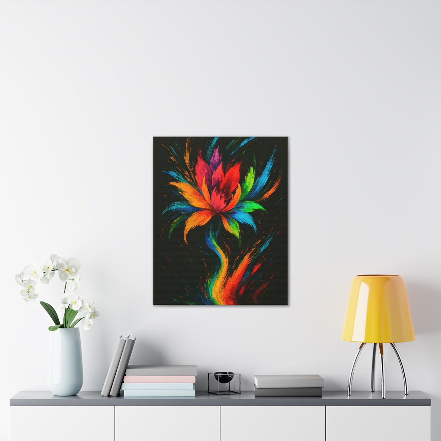 Vibrant Floral Canvas Art - Melt Design