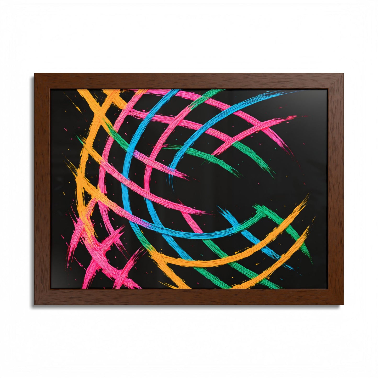 Colorful Abstract Framed Wall Art - Weave Design